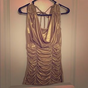 Gorgeous gold tank with low back